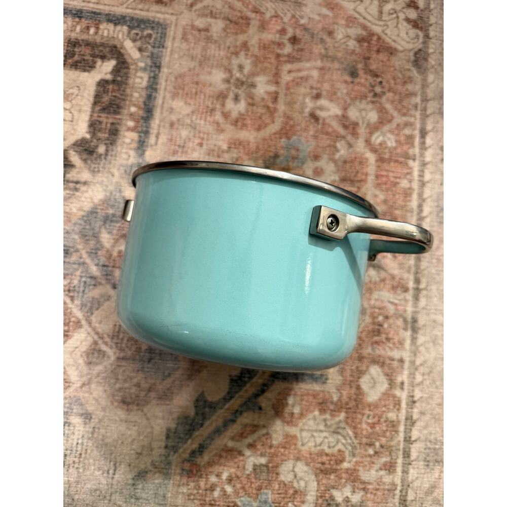 Kate Spade New York x Lenox "All in Good Taste" Tiffany Blue Enameled Metal Pot